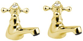 Deva Tudor Bath Taps (Pair, Gold).