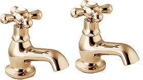 Deva Regency Basin Taps (Pair, Gold).