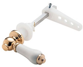 Deva Spares Victoriana Toilet Cistern Lever With Ceramic Handle (Gold).