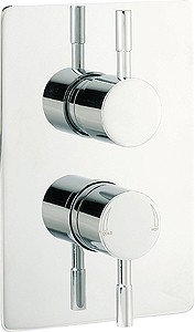 Deva Vista 1/2" Twin Concealed Thermostatic Shower Valve (Chrome).