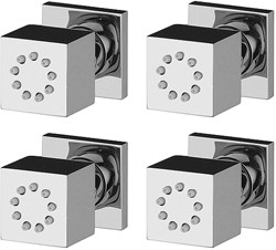 Vado Shower 4 x Adjustable Square Body Jets (Chrome).