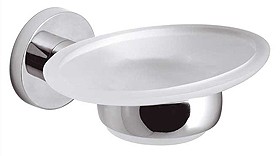Vado Elements Frosted Glass Soap Dish and Holder.