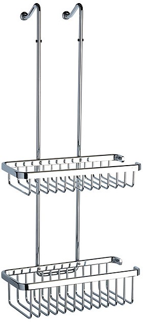 Geesa Caddy Double Hanging Basket (Chrome).  Size 265x135mm.