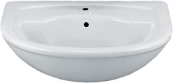 Hydra Semi Recessed Basin (1 Tap Hole).  Size 545x470mm.