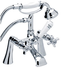 Hydra Eton Traditional Bath Shower Mixer Tap With Shower Kit (Chrome).