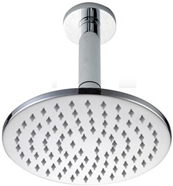 Hydra Showers Round Shower Head With Ceiling Mounting Arm (200mm).