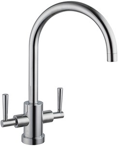 Hydra Ruby Kitchen Tap With Twin Lever Controls (Chrome).