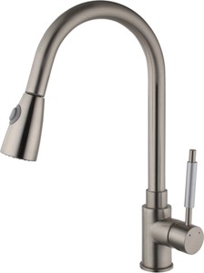 Hydra Lily Kitchen Tap With Pull Out Spray Rinser (Brushed Steel).