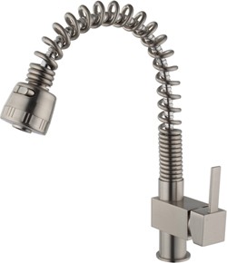 Hydra Hannah Kitchen Tap With Pull Out Spray Rinser (Brushed Steel).