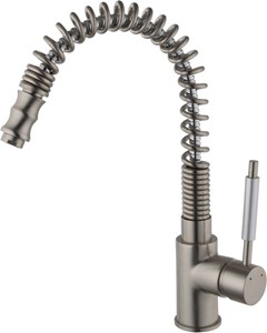 Hydra Jessica Kitchen Tap With Pull Out Spray Rinser (Brushed Steel).