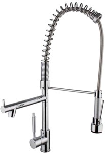 Hydra Professional kitchen tap with rinser and swivel spout. 750mm High.