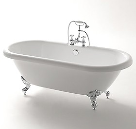 Hydra Windsor 1700 Double ended roll top bath with ball & claw feet.