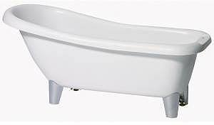 Hydra Eton 1570 Slipper Roll Top Bath With Modern Chrome Feet. 1500mm.