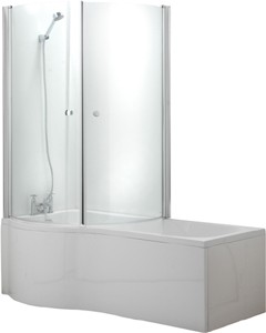 Hydra Complete Shower Bath With Screen & Door (Left Hand). 1700x750mm.