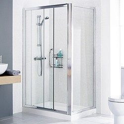 Lakes Classic 1400x700 Shower Enclosure, Slider Door & Tray (Right Handed).