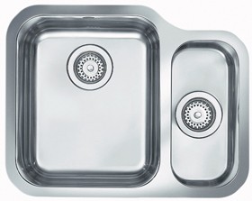 Rangemaster Atlantic Undermount 1.5 Bowl Steel Sink, Right Hand Bowl.