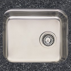 Rangemaster Atlantic Undermount 1.0 Bowl Steel Kitchen Sink With BSW.