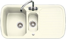Rangemaster RangeStyle 1.5 Bowl Cream Sink With Chrome Tap & Waste.
