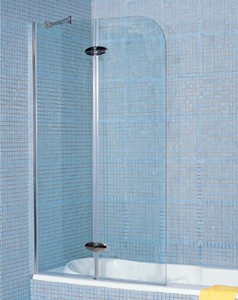 Matrix Screens Infinity Hinged Double Bath Screen. 1100mm. 8mm Glass.