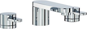 Mayfair Cielo 3 Tap Hole Basin Mixer Tap With Click-Clack Waste (Chrome).
