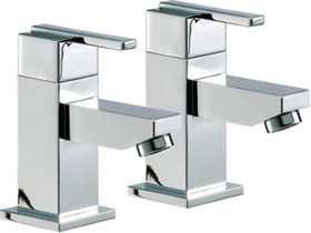 Mayfair Ice Quad Lever Bath Taps (Pair, Chrome).