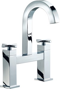 Mayfair Ice Quad Cross Bath Filler Tap (High Spout, Chrome).