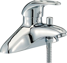 Mayfair Jet Bath Shower Mixer Tap With Shower Kit (Chrome).