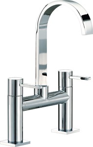 Mayfair Wave Bath Filler Tap (High Spout, Chrome).