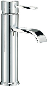 Mayfair Wave Basin Mixer Tap, Freestanding, 232mm High (Chrome).