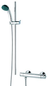 Mayfair Showers Thermostatic Bar Shower Valve With Slide Rail Kit.