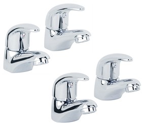 Mayfair Titan Basin & Bath Tap Pack (Chrome).