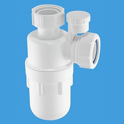 McAlpine Bottle Traps 1 1/2" x 75mm Water Seal Bottle Trap & Anti-Syphon.