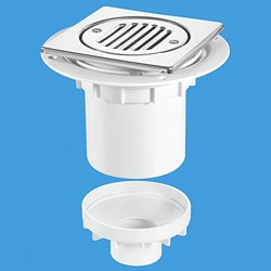 McAlpine Gullies 75mm Shower Trap Gully For Tiled Or Stone Flooring.
