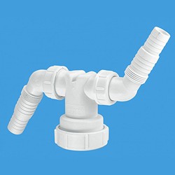 McAlpine Plumbing 1 1/2" Twin Appliance Discharge Connector.