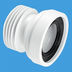 McAlpine Plumbing WC 4"/110mm Straight Rigid Toilet Pan Connector.