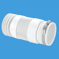 McAlpine Plumbing WC 4"/110mm BTW Toilet Pan Flexible Connector 300mm.