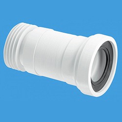 McAlpine Plumbing WC 4"/110mm Toilet Pan Flexible Connector 410mm.