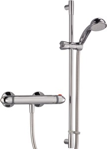 Mira Coda Thermostatic Bar Shower Valve With Shower Kit (Chrome).