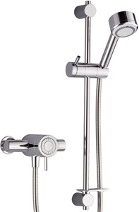 Mira Element Exposed Thermostatic Shower Valve With Shower Kit (Chrome).