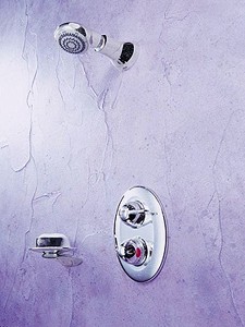 Mira Fino Concealed Thermostatic Shower Valve & Fixed Head in Chrome.