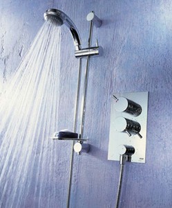 Mira Form Concealed Thermostatic Shower Kit with Slide Rail in Chrome.