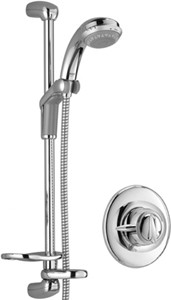 Mira Gem88 Concealed Manual Shower Valve With Slide Rail, Handset & Hose.