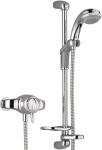 Mira Gem88 Exposed Manual Shower Valve With Slide Rail, Handset & Hose.