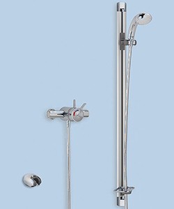 Mira Select Flex Exposed Thermostatic Shower Valve With Shower Kit (Chrome).