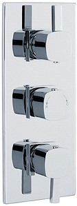 Crown Showers Triple Concealed Thermostatic Shower Valve (Chrome).