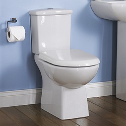 Crown Ceramics Asselby Toilet With Dual Push Flush Cistern & Seat.