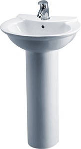 Crown Ceramics Otley 500mm Basin & Pedestal (1 Tap Hole).