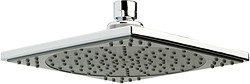 Crown Showers Square Shower Head With Swivel Knuckle (177mm, Chrome).