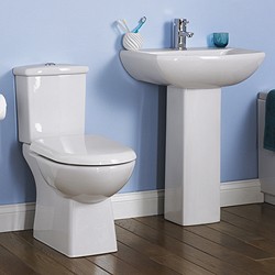 Crown Ceramics Asselby 4 Piece Bathroom Suite With Toilet & 600mm Basin.