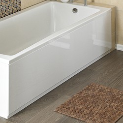 Crown Bath Panels 1800mm Side Bath Panel (White, MDF).